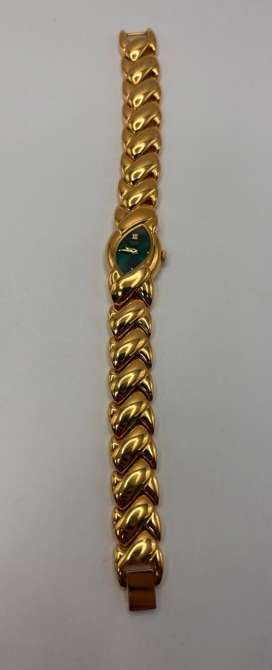 Pulsar Women's Gold Tone Green Dial Quartz Wristwatch #82205